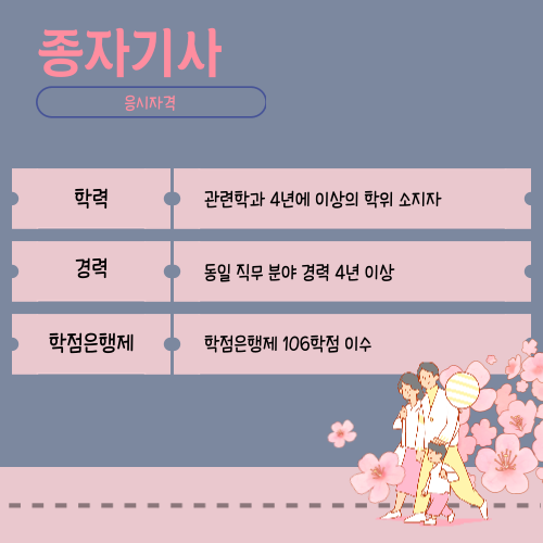 종자기사 응시자격
