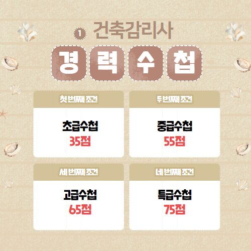 건축감리사 선임기준 경력수첩