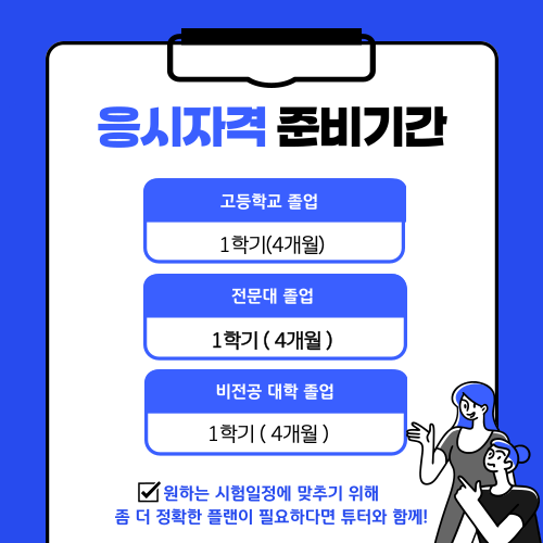 정보통신기술자 초급 준비기간