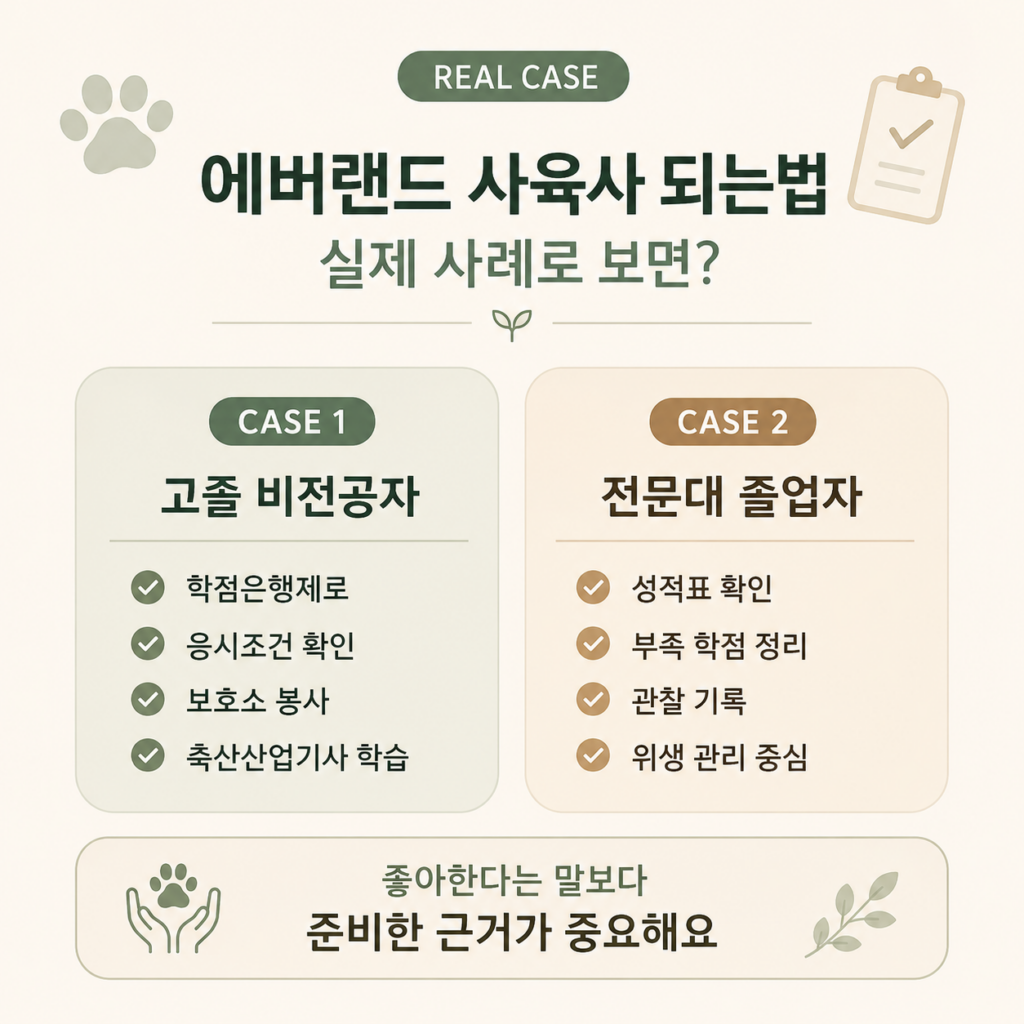 에버랜드 사육사 되는법 사례