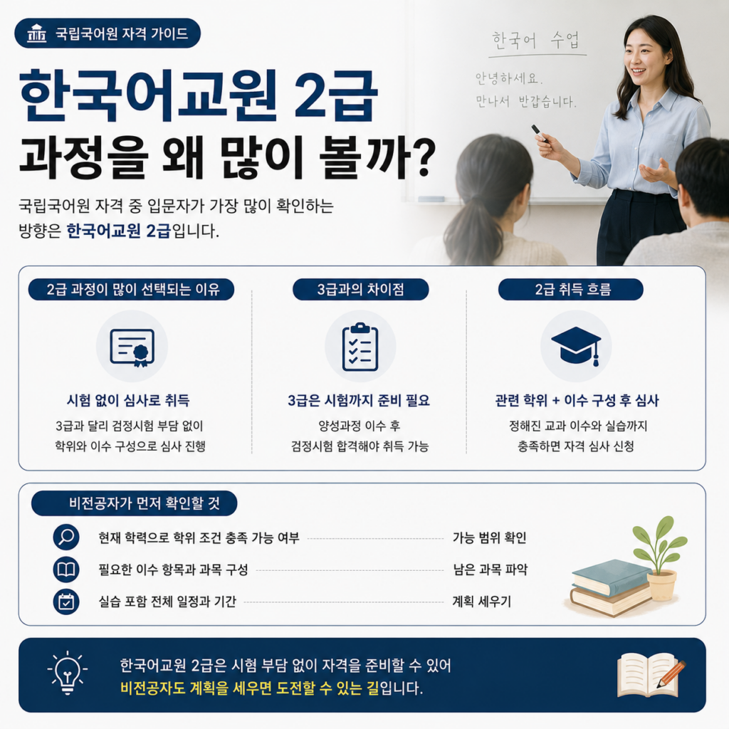 한국어교사 2급 자격증