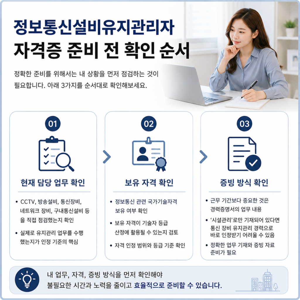 정보통신설비유지관리자 초급 준비단계