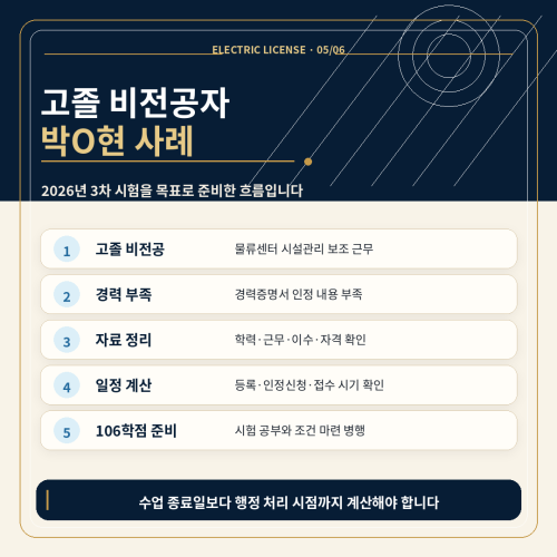 전기 자격증 취득 사례