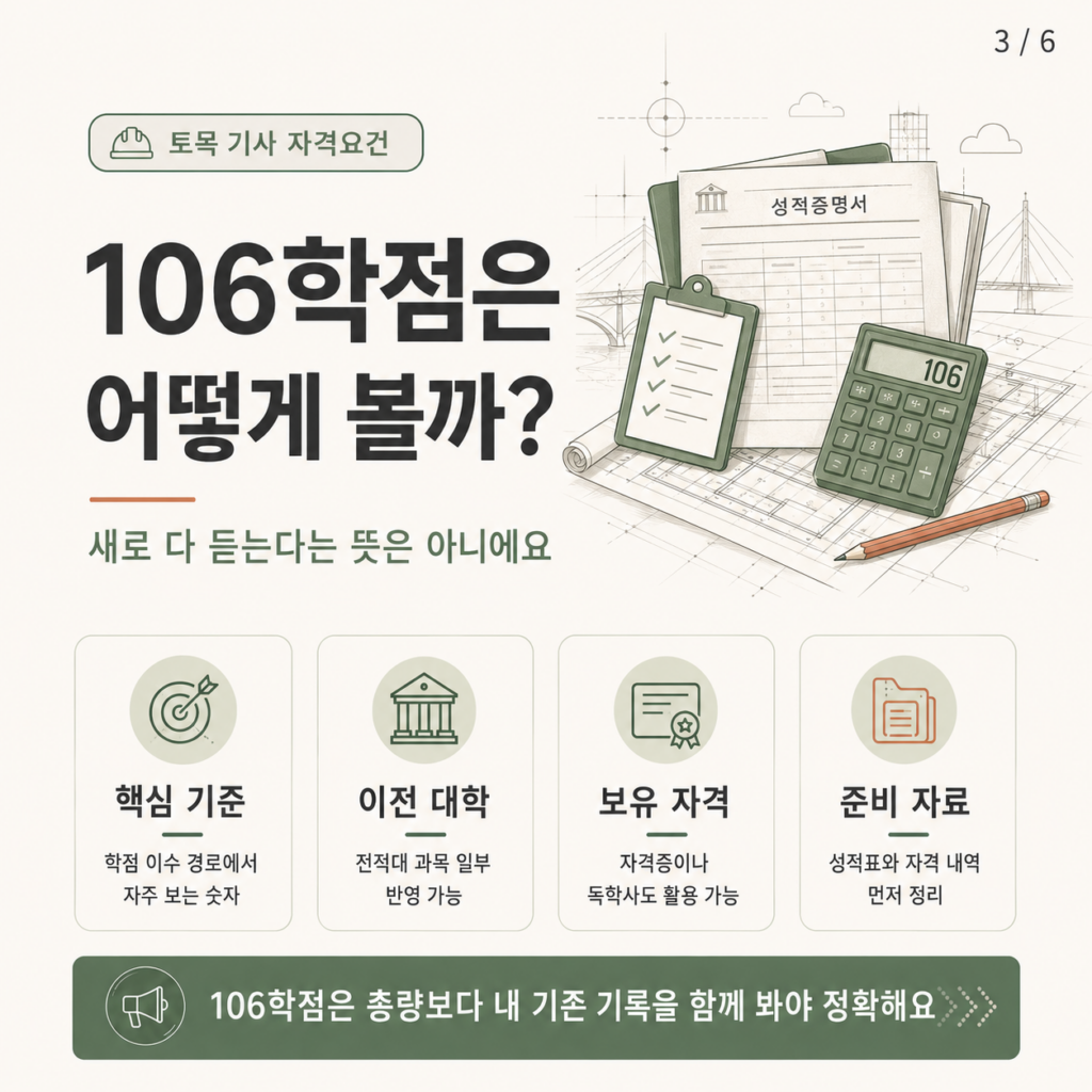 토목 기사 학점은행제 기간