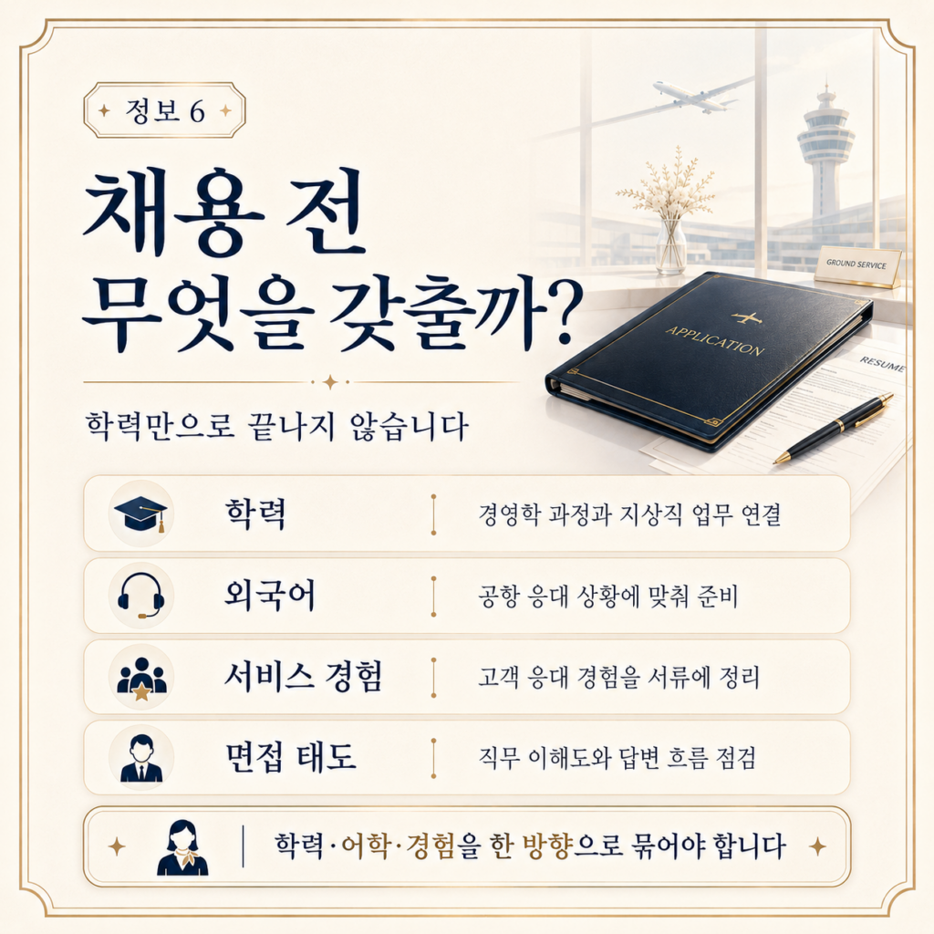 지상직 승무원 되는법 경영학과