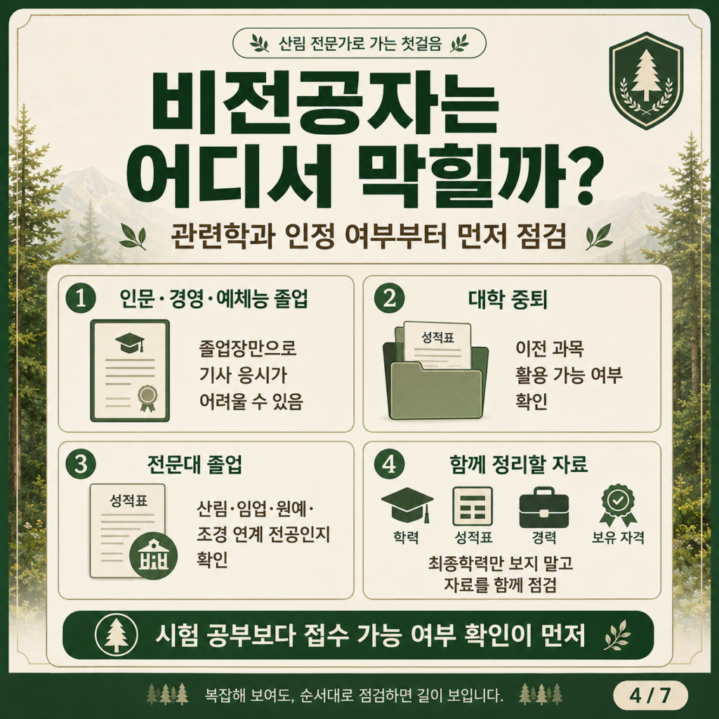 산림 자격증 응시조건