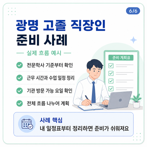 고졸 직장인 준비 사례