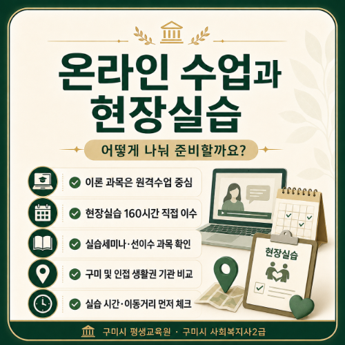 구미시 평생교육원 온라인 및 실습