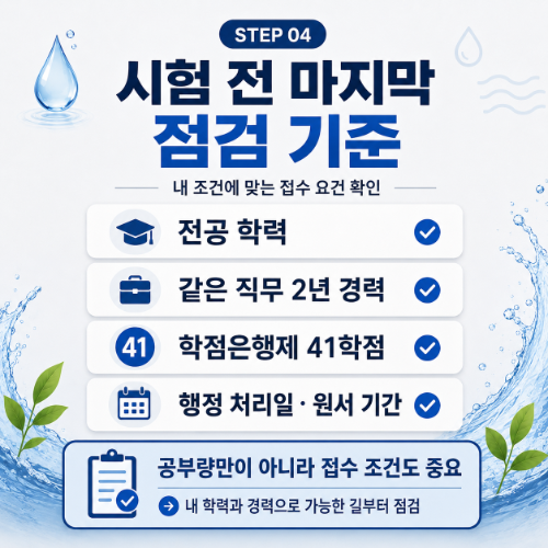 수질환경산업기사 필기 점검기준