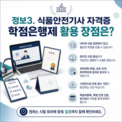 비전공자 식품안전기사 학점은행제 활용법
