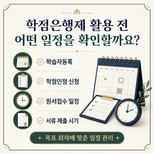 학점은행제 활용 전 어떤 일정?