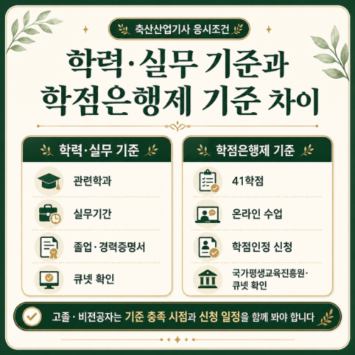 축산산업기사 시험조건 학점은행제