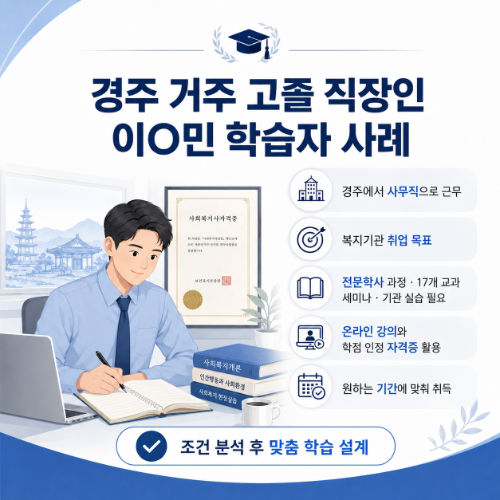 경주 사회복지사2급 취득사례