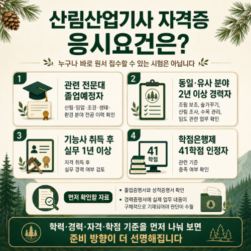 산림산업기사 자격증 응시요건