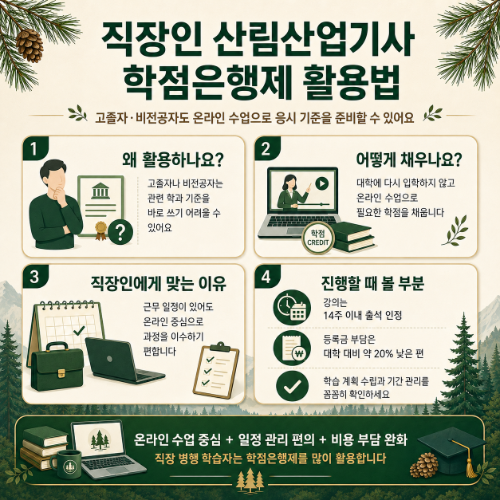 직장인 산림산업기사 학점은행제 활용