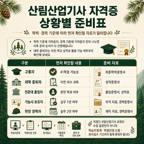 산림산업기사 자격증 준비표