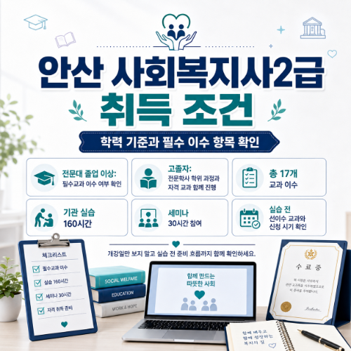 안산 사회복지사2급 취득조건