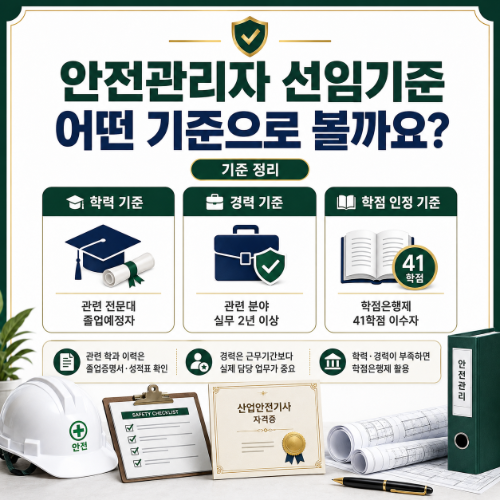 안전관리자 선임기준