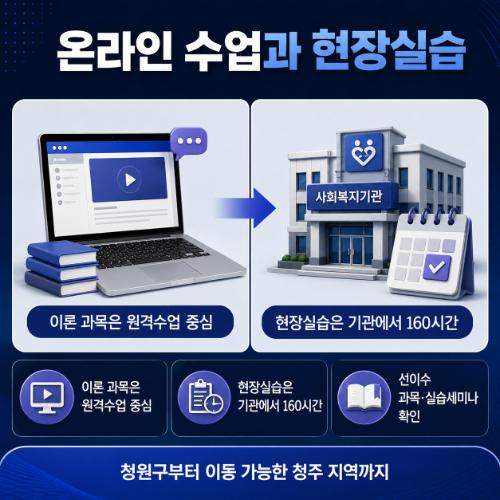 청주 청원구 평생교육원 온라인 수업 및 현장실습