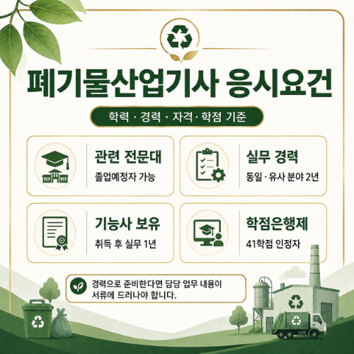 폐기물산업기사 응시요건