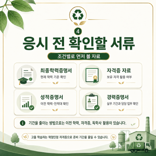 환경 자격증 응시자격서류