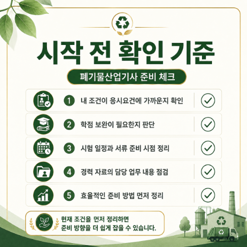 시작 전 확인 기준