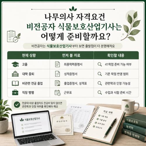 비전공자 식물보호산업기사 어떻게?