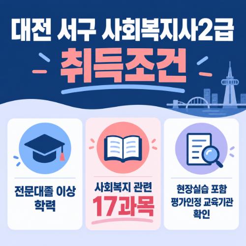 대전 서구 사회복지사2급 취득조건