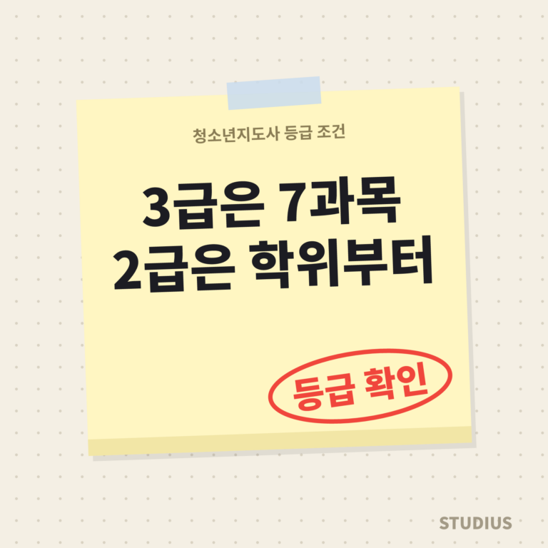 대학 중퇴자 청소년지도사 자격요건, 3급 vs 2급 어느 쪽부터?