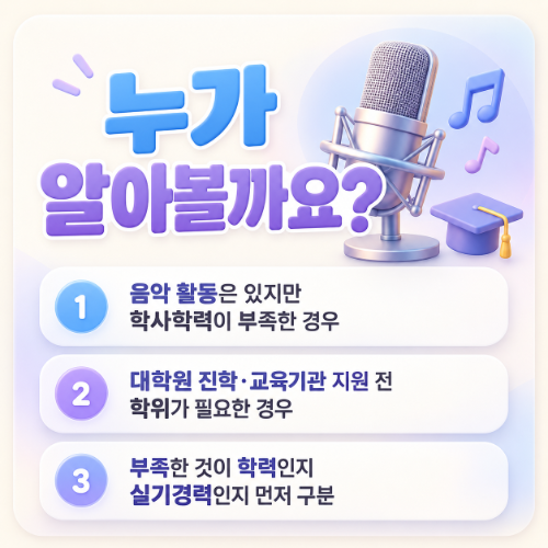 학점은행제 실용음악학 대학